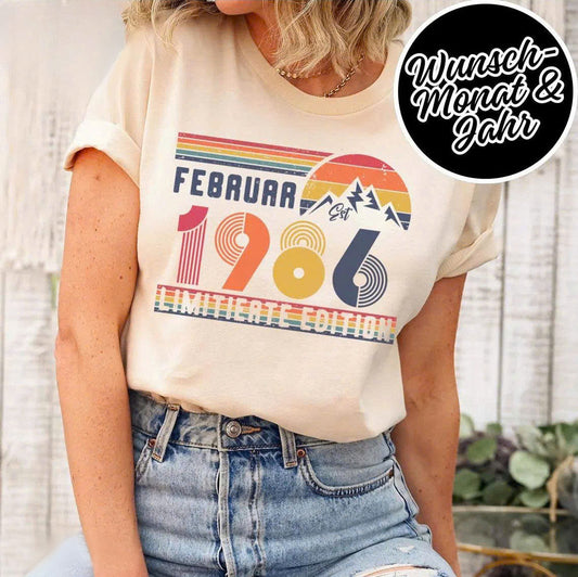 Personalisiertes Retro Geburtstags T-Shirt – Geschenkidee für Geburtstag